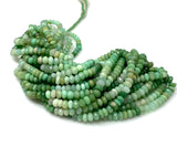 16” Natural Chrysoprase Faceted Rondelle Beads, Chrysoprase Gemstone Beads, Bulk Wholesale Beads