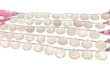 12mm Rose Quartz Carved Gemstone Beads, Rose Quartz Shell Shape Carved Briolette Beads for Jewelry Making, 10 Pcs