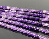 16” Shaded Amethyst Faceted Heishi Beads, Natural Gemstone Disc Beads, African Amethyst Tyre Shape Wholesale Beads, AAA Grade 5.5mm - 6mm