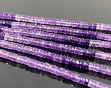 16” Shaded Amethyst Faceted Heishi Beads, Natural Gemstone Disc Beads, African Amethyst Tyre Shape Wholesale Beads, AAA Grade 5.5mm - 6mm