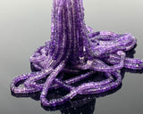 16” Shaded Amethyst Faceted Heishi Beads, Natural Gemstone Disc Beads, African Amethyst Tyre Shape Wholesale Beads, AAA Grade 5.5mm - 6mm