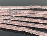 16” Rose Quartz Faceted Heishi Beads, Rose Quartz Tyre Shape Gemstone Beads, Disc Beads AAA Grade, 6.75mm - 7.5mm