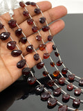 8" Mozambique Garnet Gemstone Beads, Garnet Pear Shape Faceted Beads Jewelry Supplies for Jewelry Making, Wholesale Bulk Beads