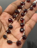 8" Mozambique Garnet Gemstone Beads, Garnet Pear Shape Faceted Beads Jewelry Supplies for Jewelry Making, Wholesale Bulk Beads