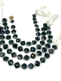 Natural Green Moss Agate Gemstone Beads, Moss Agate Faceted Fancy Diamond Shape Bulk Wholesale Beads, 10mm - 11mm, 7.5" Strand