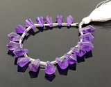 18 Pcs Natural Amethyst Gemstone Faceted Drop Briolette Beads, Jewelry Supplies for Jewelry Making, Bulk Wholesale Beads