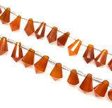 18 Pcs Carnelian Gemstone Fancy Faceted Drop Beads, Natural Carnelian Beads, Bulk Wholesale Beads Jewelry Supplies for Jewelry Making,