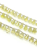 18 Pcs Natural Lemon Quartz Gemstone Beads, Lemon Quartz Faceted Drop Beads, Jewelry Supplies, 10x7.5mm - 13x8.5mm