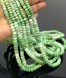 16” Natural Chrysoprase Faceted Rondelle Beads, Chrysoprase Gemstone Bulk Wholesale Beads, Spiritual Healing Chakra Jewelry Making Supplies