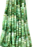 16” Natural Chrysoprase Faceted Rondelle Beads, Chrysoprase Gemstone Bulk Wholesale Beads, Spiritual Healing Chakra Jewelry Making Supplies