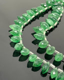 8" Green Strawberry Quartz Faceted Marquise Beads, Gemstone Beads, Wholesale Bulk Beads, 11x6mm - 15x7.5mm