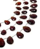 8" Mozambique Garnet Gemstone Beads, Garnet Pear Shape Faceted Beads Jewelry Supplies for Jewelry Making, Wholesale Bulk Beads