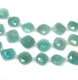 15 Pcs Amazonite Fancy Diamond Shape Beads, Peruvian Amazonite Gemstone Beads for Jewelry Making, 9mm - 10mm