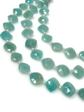 15 Pcs Amazonite Fancy Diamond Shape Beads, Peruvian Amazonite Gemstone Beads for Jewelry Making, 9mm - 10mm