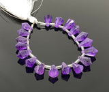 18 Pcs Natural Amethyst Gemstone Faceted Drop Briolette Beads, Jewelry Supplies for Jewelry Making, Bulk Wholesale Beads