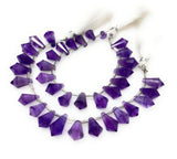 18 Pcs Natural Amethyst Gemstone Faceted Drop Briolette Beads, Jewelry Supplies for Jewelry Making, Bulk Wholesale Beads