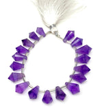 18 Pcs Natural Amethyst Gemstone Faceted Drop Briolette Beads, Jewelry Supplies for Jewelry Making, Bulk Wholesale Beads