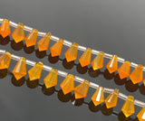 19 Pcs Carnelian Gemstone Fancy Faceted Drop Beads, Natural Carnelian Beads, Bulk Wholesale Beads Jewelry Supplies for Jewelry Making,