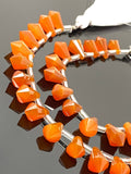 18 Pcs Carnelian Gemstone Fancy Faceted Drop Beads, Natural Carnelian Beads, Bulk Wholesale Beads Jewelry Supplies for Jewelry Making,