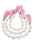 10 Pcs Rose Quartz Gemstone Beads, Rose Quartz Heart Shape Faceted Beads, Bulk Wholesale Beads, 9mm - 10mm