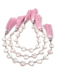 10 Pcs Rose Quartz Gemstone Beads, Rose Quartz Heart Shape Faceted Beads, Bulk Wholesale Beads, 9mm - 10mm