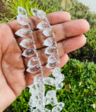 8" Clear Crystal Quartz Faceted Marquise Beads, Clear Crystal Quartz Gemstone Beads, 13x7mm - 15x8.5mm