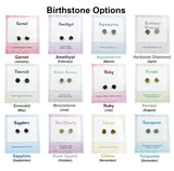 Raw Birthstone Electroplated Stud Earrings, Sterling Silver Gemstone Stud Earrings, Healing Crystal Rough Gemstone Studs