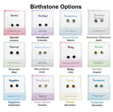 Raw Birthstone Electroplated Stud Earrings, Sterling Silver Gemstone Stud Earrings, Healing Crystal Rough Gemstone Studs