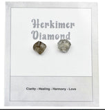 Raw Herkimer Diamond Stud Earrings, Healing Raw Crystal Studs, Rough Gemstone Electroplated Stud Earrings, April Birthstone