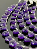 6” Strand African Amethsyt Gemstone Beads, Amethsyt Faceted Hexagon Shape Briolette Beads forJewelry Making