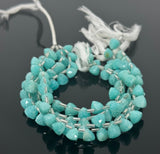 Peruvian Amazonite Trillion Shape Briolette Gemstone Beads, Wholesale Bulk Beads, Jewelry Supplies for DIY Jewelry, 8mm-9mm, 8.5" Strand