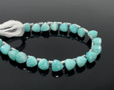 Peruvian Amazonite Trillion Shape Briolette Gemstone Beads, Wholesale Bulk Beads, Jewelry Supplies for DIY Jewelry, 8mm-9mm, 8.5" Strand