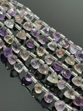 8" Ametrine Gemstone Beads Natural Ametrine Trillion Shape Briolette Bulk Beads Wholesale Jewelry Supplies for DIY Jewelry Making