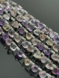 8" Ametrine Gemstone Beads Natural Ametrine Trillion Shape Briolette Bulk Beads Wholesale Jewelry Supplies for DIY Jewelry Making