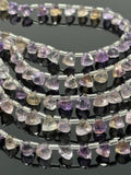 8" Ametrine Gemstone Beads Natural Ametrine Trillion Shape Briolette Bulk Beads Wholesale Jewelry Supplies for DIY Jewelry Making