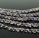 8" Ametrine Gemstone Beads Natural Ametrine Trillion Shape Briolette Bulk Beads Wholesale Jewelry Supplies for DIY Jewelry Making