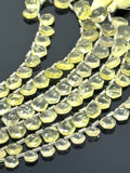 14 Pcs Lemon Quartz Gemstone Beads, Hexagon Shape Faceted Lemon Quartz Bulk Wholesale Beads, 10mm - 12mm