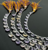 13 Pcs Ametrine Faceted Hexagon Shape Fancy Beads, Ametrine Gemstone Bulk Wholesale Beads