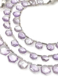 6.5” Amethsyt Gemstone Beads, Light Purple Amethsyt Faceted Hexagon Shape Wholesale Beads for Jewelry Making