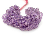 16” Amethyst Faceted Heishi Beads, African Amethyst Tyre Shape Beads, Spiritual Healing Crystal February Birthstone Beads, 6mm - 6.5mm