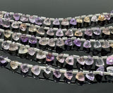 8" Ametrine Gemstone Beads Natural Ametrine Trillion Shape Briolette Bulk Beads Wholesale Jewelry Supplies for DIY Jewelry Making