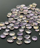 5 Pcs Natural Ametrine Rose Cut Cabochons, Loose Gemstones, Rosecut Ring Stone, Amethyst and Citrine Rosecuts