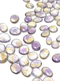 5 Pcs Natural Ametrine Rose Cut Cabochons, Loose Gemstones, Rosecut Ring Stone, Amethyst and Citrine Rosecuts