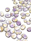 5 Pcs Natural Ametrine Rose Cut Cabochons, Loose Gemstones, Rosecut Ring Stone, Amethyst and Citrine Rosecuts