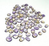 5 Pcs Natural Ametrine Rose Cut Cabochons, Loose Gemstones, Rosecut Ring Stone, Amethyst and Citrine Rosecuts