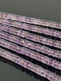 16” Amethyst Faceted Heishi Beads, African Amethyst Tyre Shape Beads, Spiritual Healing Crystal February Birthstone Beads, 6mm - 6.5mm