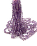 16” Amethyst Faceted Heishi Beads, Natural Gemstone Disc Beads, African Amethyst Tyre Shape Wholesale Beads, AAA Grade 6mm - 6.5mm