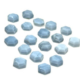 10 Pcs / 12 Pcs Natural Blue Opal Rosecut Cabochons, Loose Gemstones, Blue Opal Rose Cuts, Ring Stones, 8mm -8.5mm