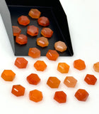 10 Pcs Natural Carnelian Rosecut Cabochons, Loose Gemstones, Carnelian Rose Cuts Ring Stones, 8mm - 8.5mm