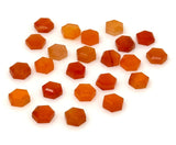 10 Pcs Natural Carnelian Rosecut Cabochons, Loose Gemstones, Carnelian Rose Cuts Ring Stones, 8mm - 8.5mm